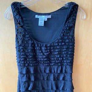 long tank black MAX STUDIO ruffled
